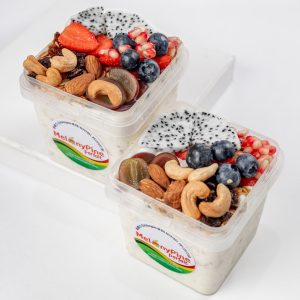 2 bowls of 500ml Tropical Deluxe Parfait