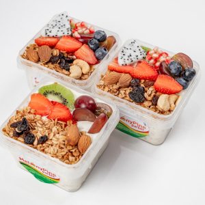 2 Bowls Of 330ml Tropical Deluxe Parfait And 1 Bowl Of 330ml  Exotic Berry Parfait